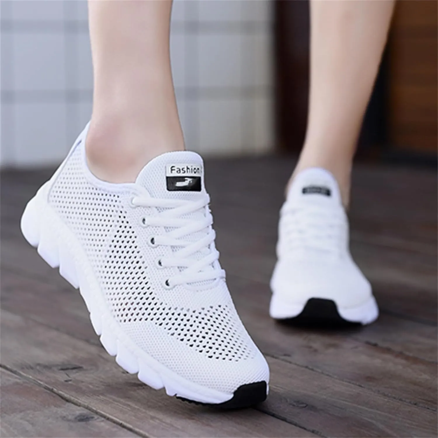 Women's Breathable Elastic Fly Woven Mesh Shoes Fashion Sport Gym Jogging Tennis Sneaker Casual Mountain Shoe