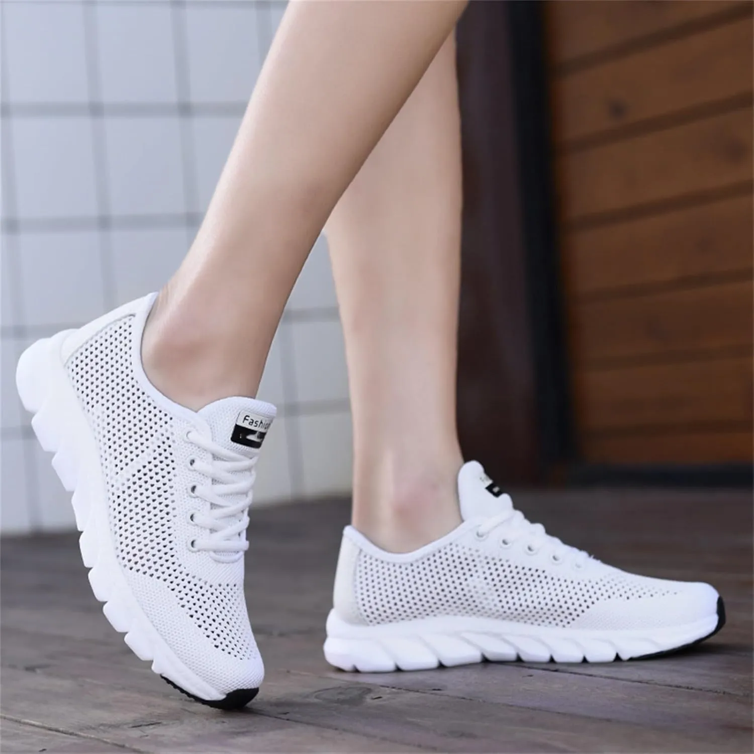 Women's Breathable Elastic Fly Woven Mesh Shoes Fashion Sport Gym Jogging Tennis Sneaker Casual Mountain Shoe