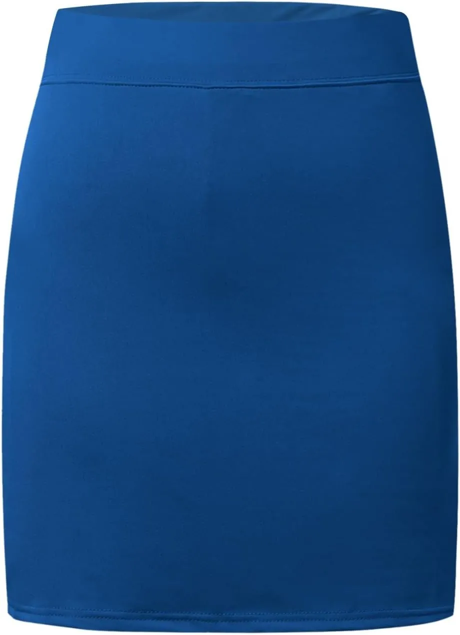 Womens Casual Solid Tennis Skirt Yoga Sport Active Skirt Shorts Skirt Pleated Midi Skirt