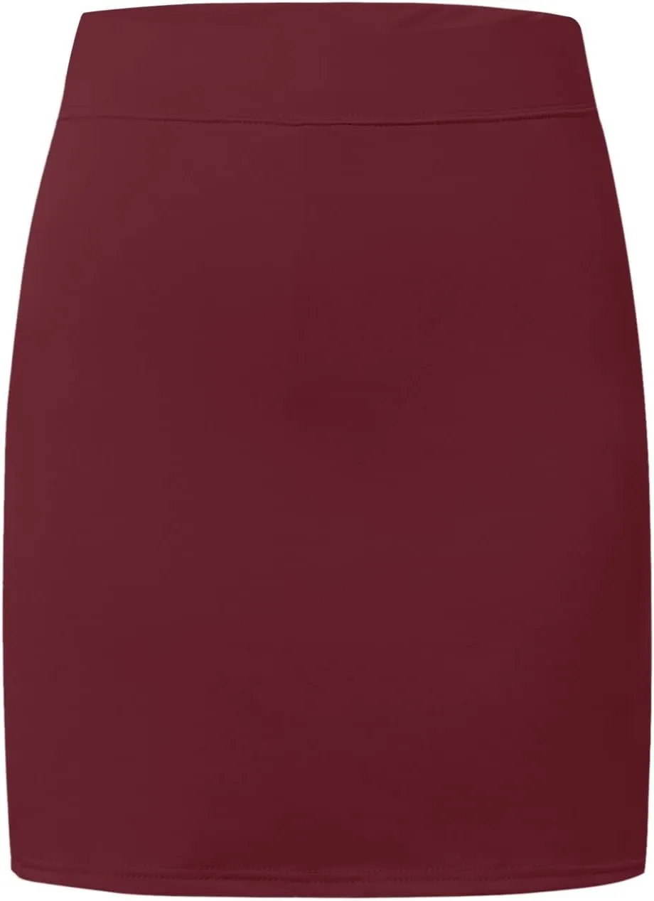 Womens Casual Solid Tennis Skirt Yoga Sport Active Skirt Shorts Skirt Pleated Midi Skirt