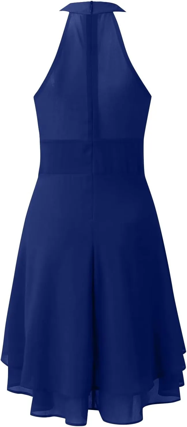Women's Cocktail Dresses Sexy Elegant Trendy Solid Color Cold Shoulder Prom Party Midi Dress, S-5XL
