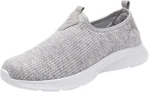 Womens Elastic Slip On Shoes Casual Comfortable Walking Sneakers Lightweight Canvas Flats Non Slip Loafers