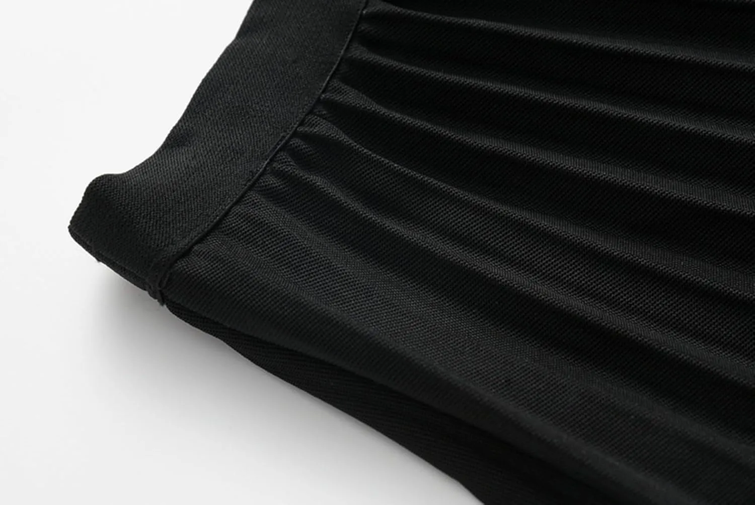 Womens High Elastic Waist Pleated Midi Skirt Chic Flowy Swing Long A-line Skirt