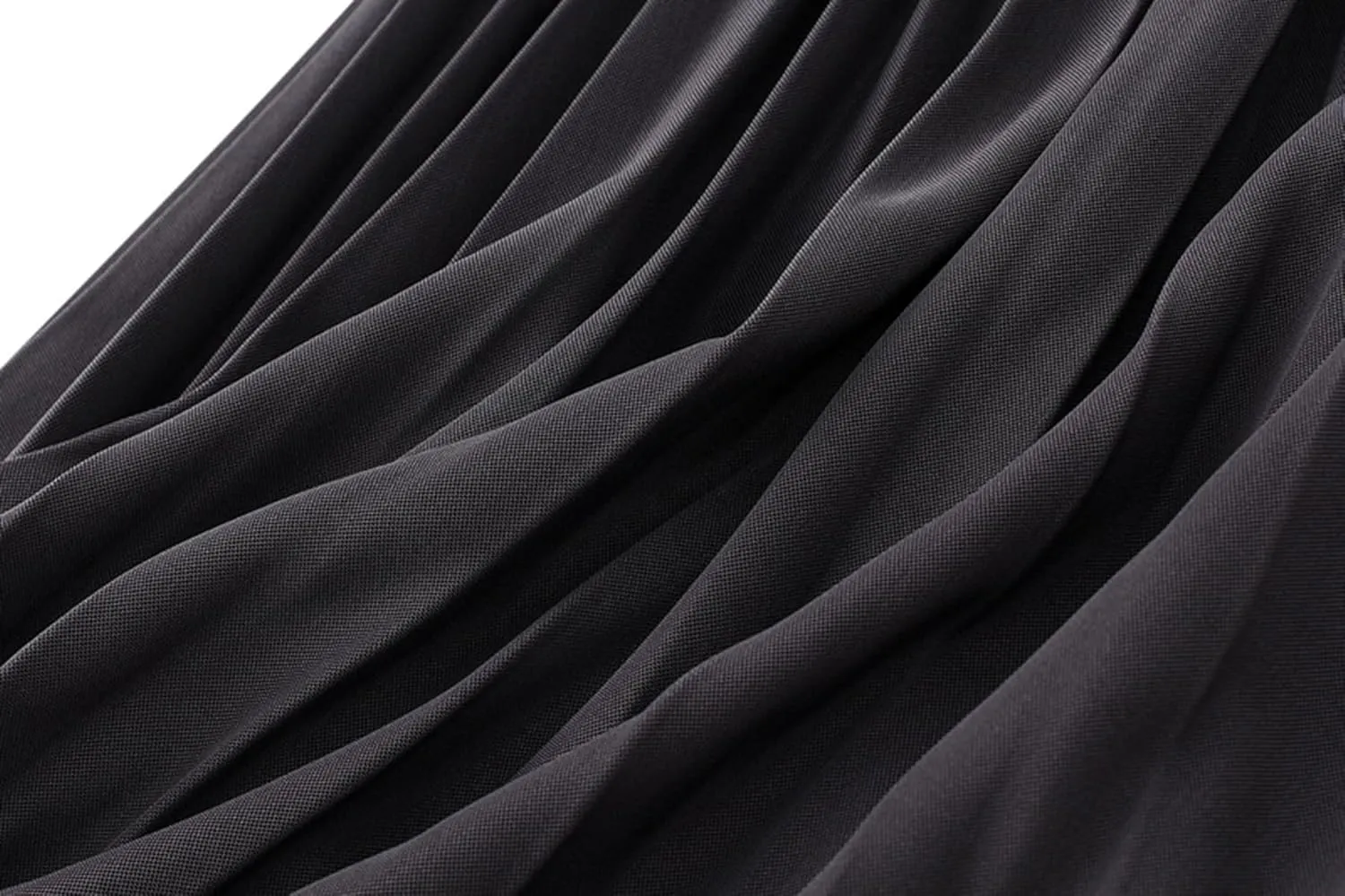 Womens High Elastic Waist Pleated Midi Skirt Chic Flowy Swing Long A-line Skirt