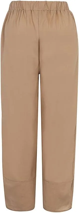 Women's High Waist Cotton Linen Pants Casual Comfortable Trousers, Pure Color Relaxed Summer Wide Leg Palazzo 2025