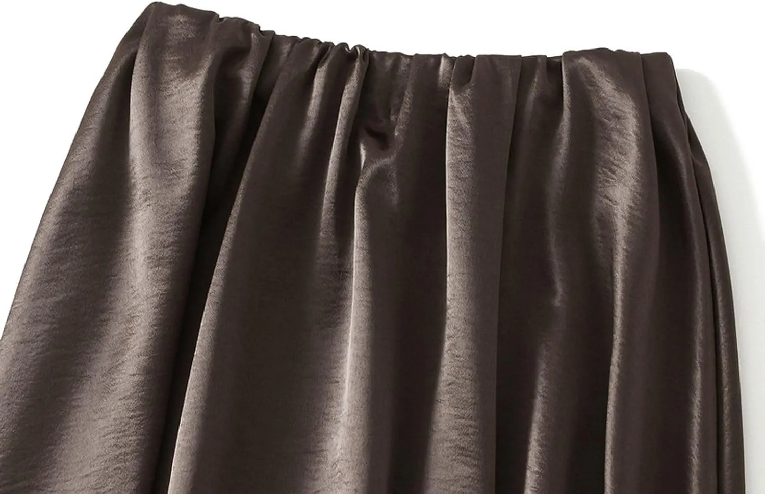 Women's High-Waisted Satin A-Line Pleated Skirt Midi Summer Skirt for Wedding Guest Office Party Casual Outfits