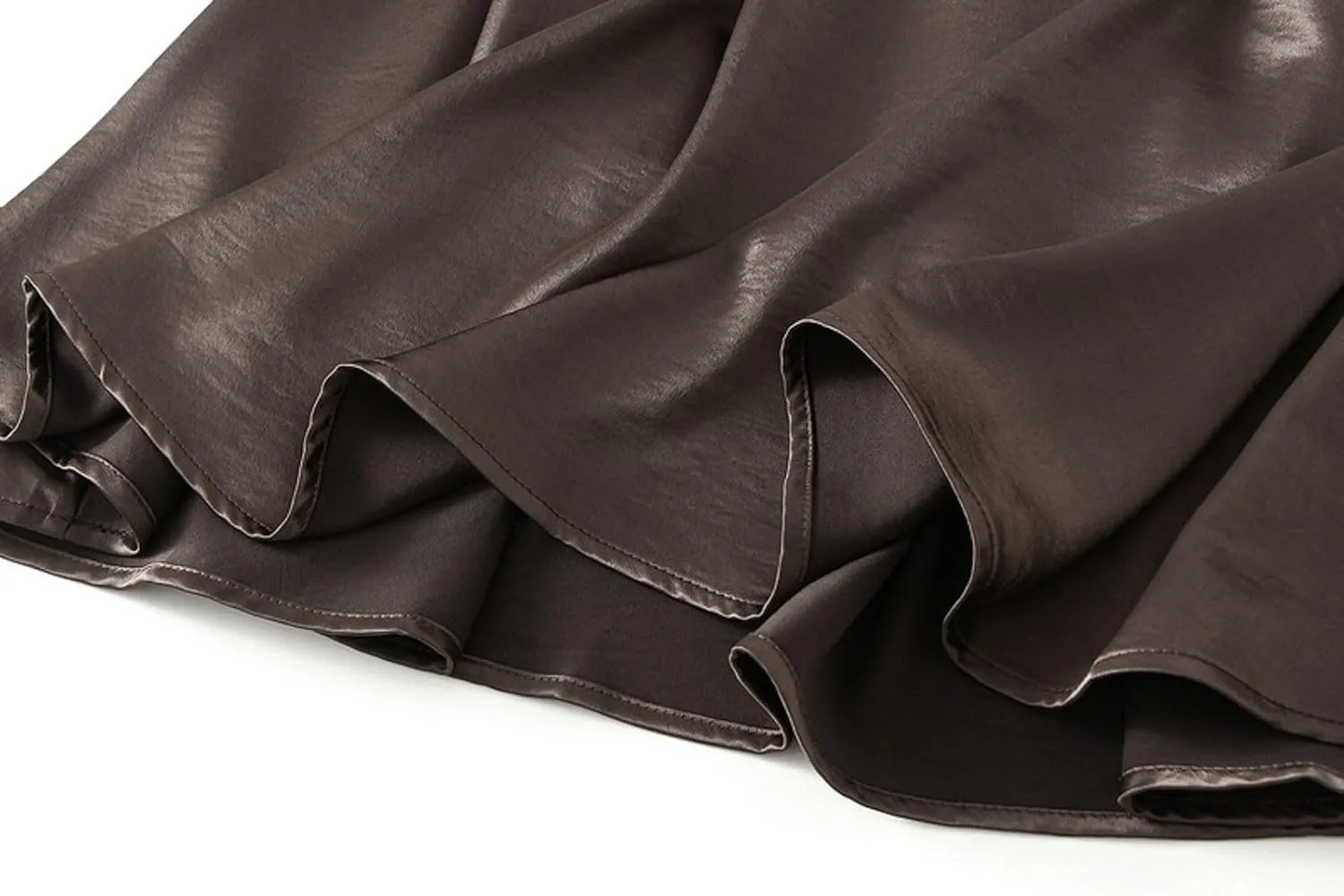 Women's High-Waisted Satin A-Line Pleated Skirt Midi Summer Skirt for Wedding Guest Office Party Casual Outfits
