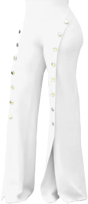 Women's High Waisted Stretchy Bootcut Pull On Dress Pants Casual Work Pants Curves Trousers
