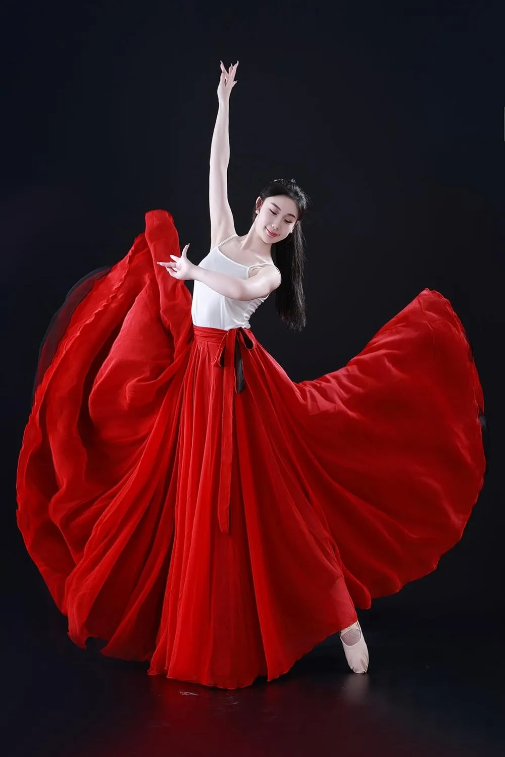 Women's Lyrical Dance Skirt 900 Sheer Ballet Modern Skirts Light Maxi Swing Skirt Dance Costume for Performance
