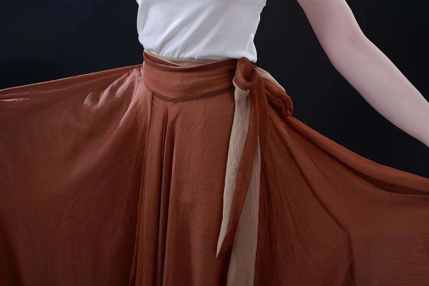 Women's Lyrical Dance Skirt 900 Sheer Ballet Modern Skirts Light Maxi Swing Skirt Dance Costume for Performance