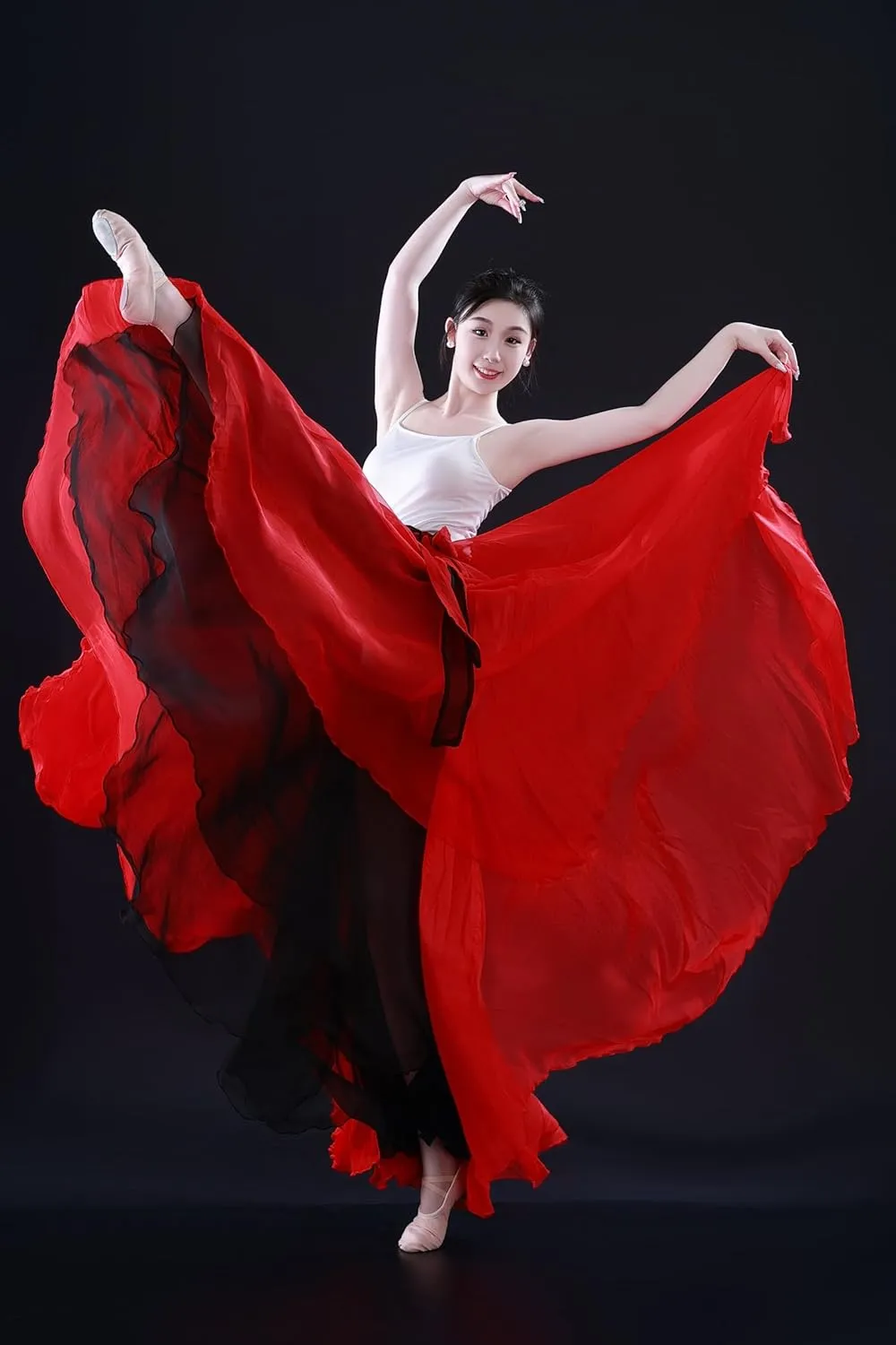 Women's Lyrical Dance Skirt 900 Sheer Ballet Modern Skirts Light Maxi Swing Skirt Dance Costume for Performance