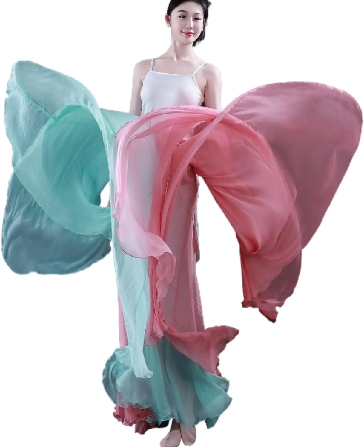 Women's Lyrical Dance Skirt 900 Sheer Ballet Modern Skirts Light Maxi Swing Skirt Dance Costume for Performance