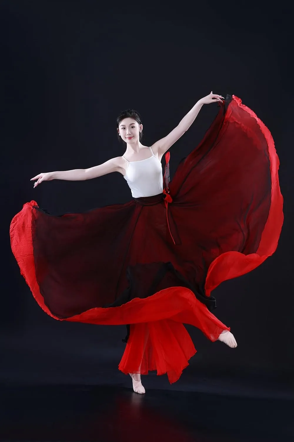 Women's Lyrical Dance Skirt 900 Sheer Ballet Modern Skirts Light Maxi Swing Skirt Dance Costume for Performance