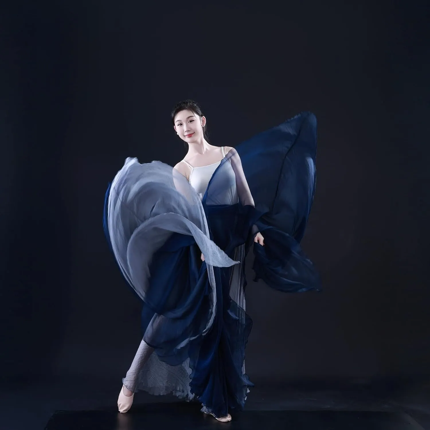 Women's Lyrical Dance Skirt 900 Sheer Ballet Modern Skirts Light Maxi Swing Skirt Dance Costume for Performance