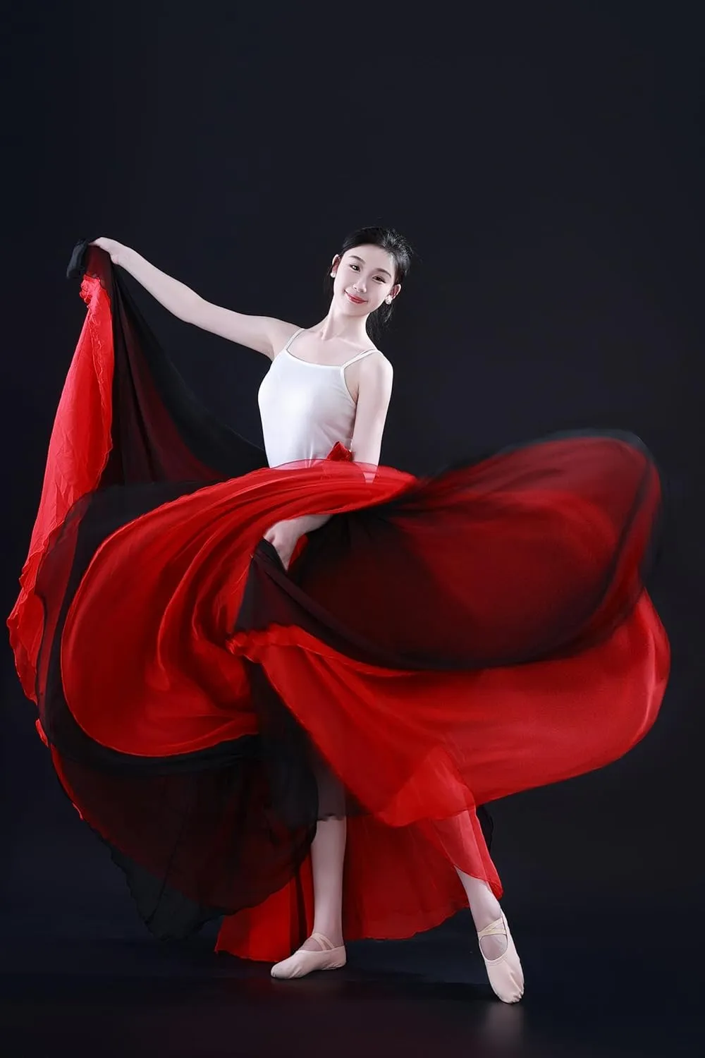 Women's Lyrical Dance Skirt 900 Sheer Ballet Modern Skirts Light Maxi Swing Skirt Dance Costume for Performance