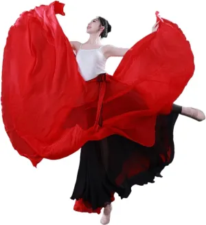 Women's Lyrical Dance Skirt 900 Sheer Ballet Modern Skirts Light Maxi Swing Skirt Dance Costume for Performance