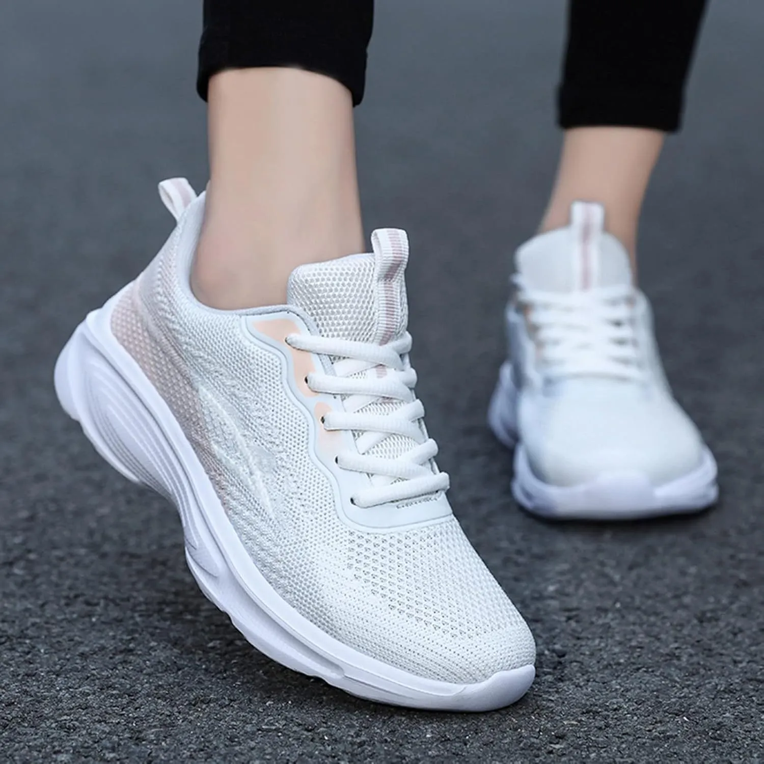 Women's Non Slip Comfortable Fashion Sneakers Slip on Lightweight Casual Tennis Sneakers Versatile Dress Shoe