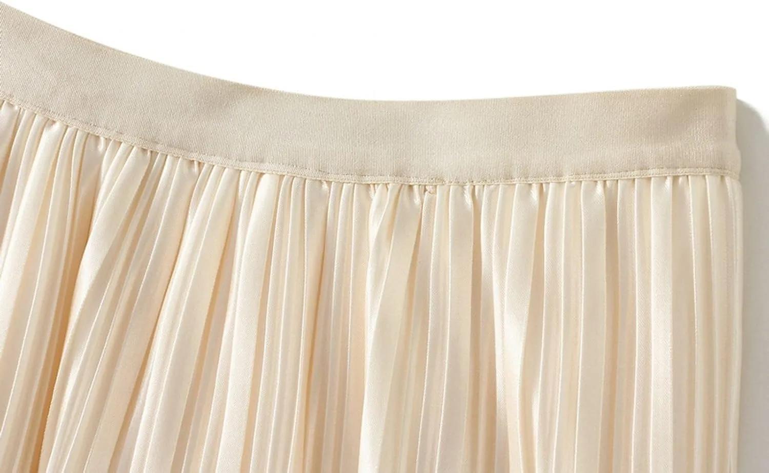 Women's Ombre Pleated Midi Skirt Elegant Gradient Tulle Skirts Elastic High Waist Flowy Skirt Summer Casual Skirts
