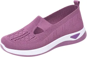 Womens Orthopedic Slip On Loafers Walking Shoes with Arch Support Comfortable Sneakers for Plantar Fasciitis Relief Foot Pain Casual Diabetic Swollen Feet
