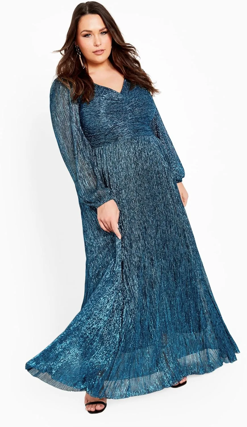 Women's Plus Size Lucia Plisse Maxi Dress