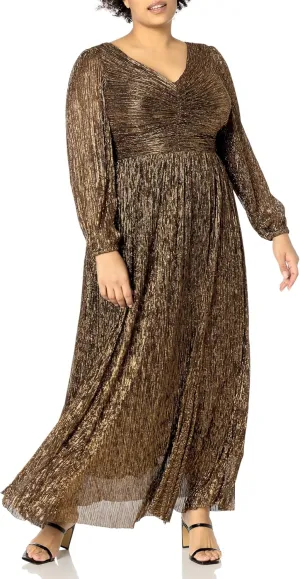 Women's Plus Size Lucia Plisse Maxi Dress