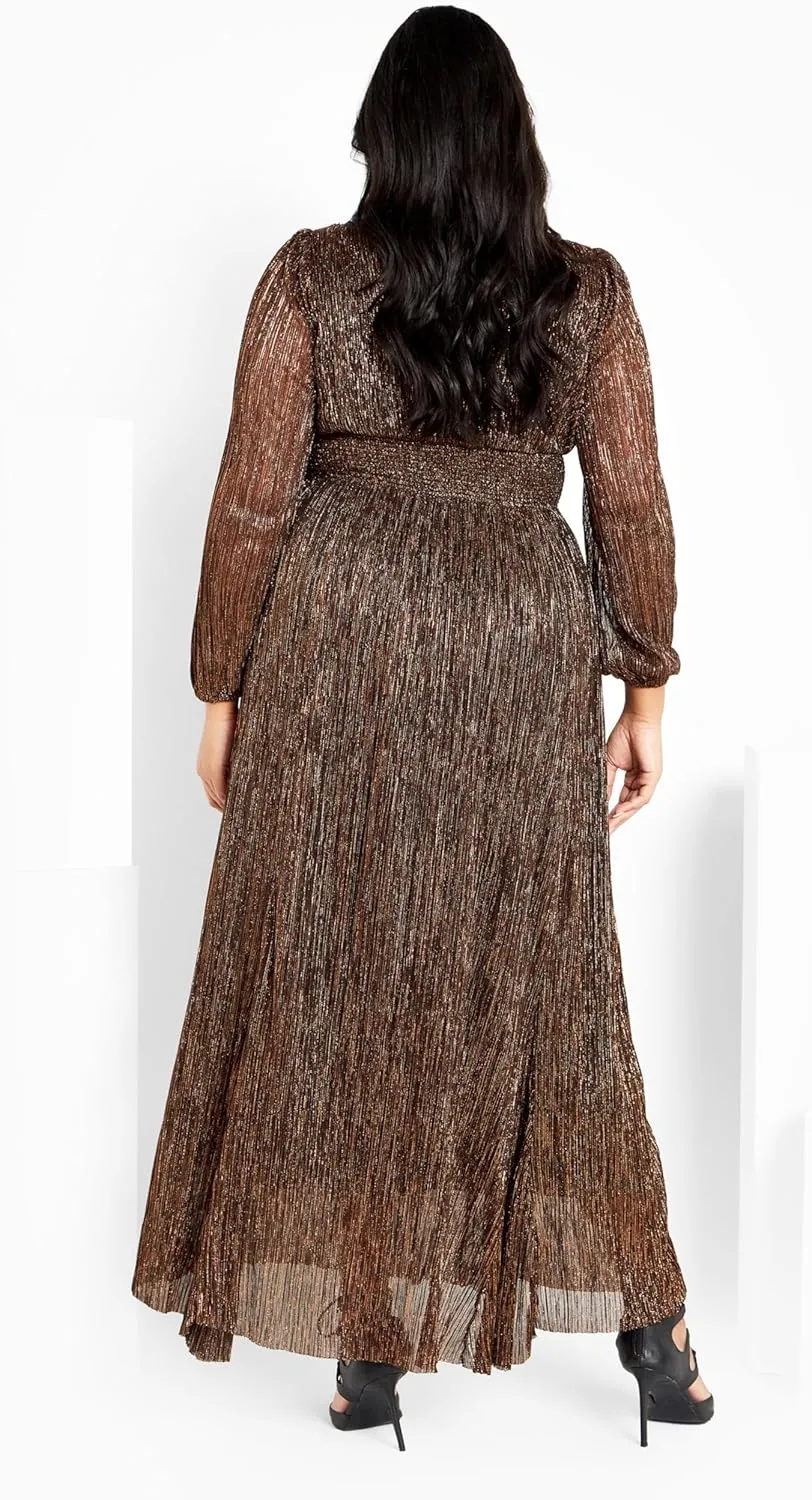 Women's Plus Size Lucia Plisse Maxi Dress