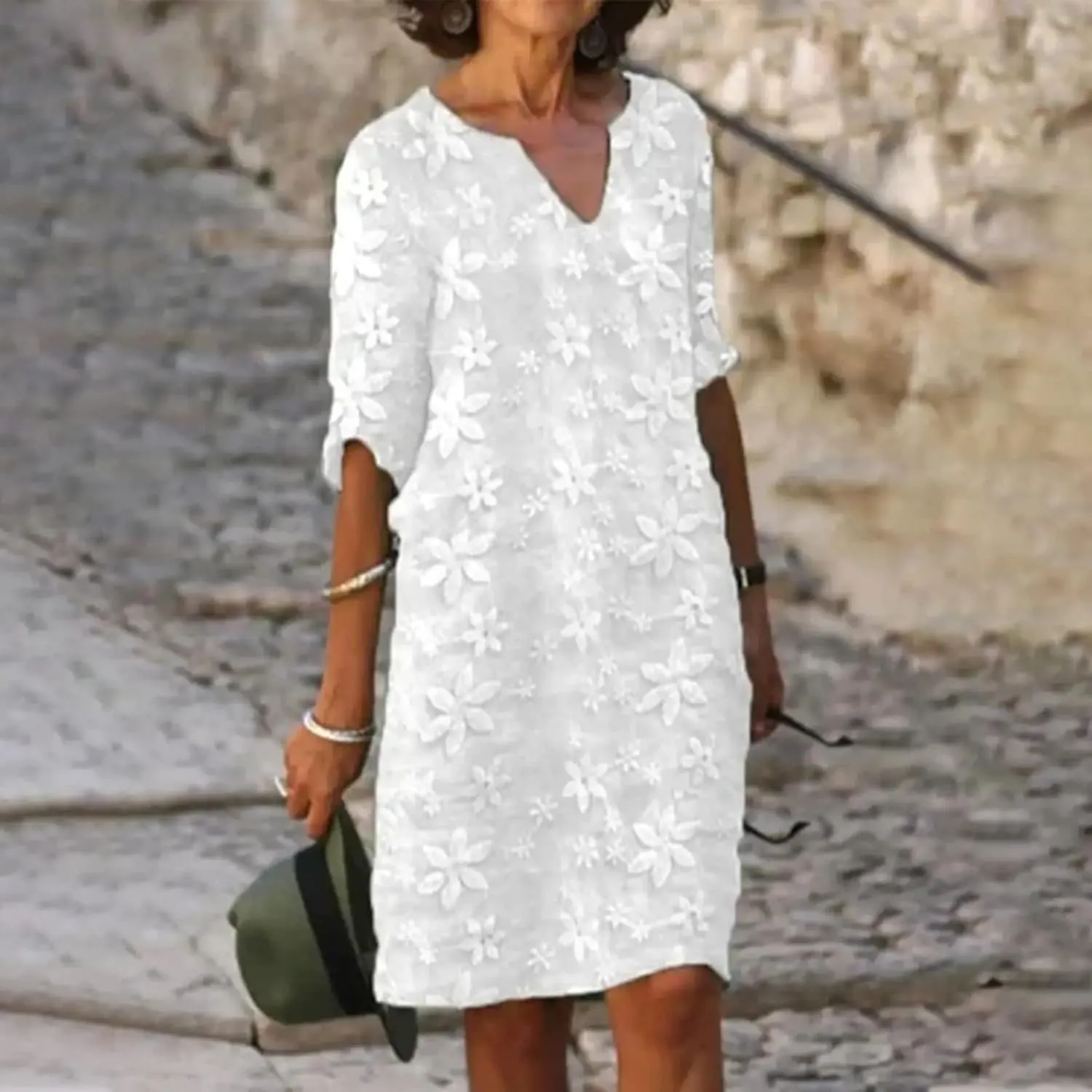 Womens Sleeveless Linen Dresses Halter Neck Summer Dress Casual Midi Sundress Trendy Beach Vacation Outfits