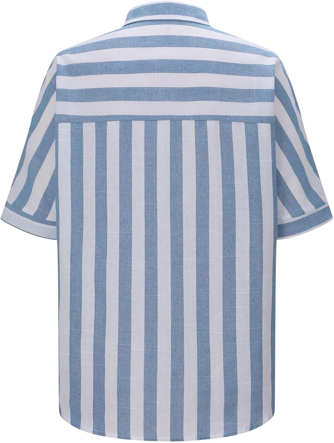 Womens Striped Button Down Shirts Cotton Linen Tunic Tops Short Sleeve Summer Blouses Beach Fashion Clothing 2025