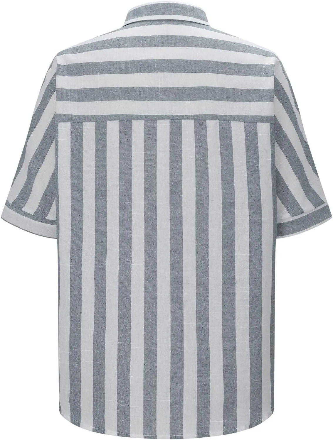 Womens Striped Button Down Shirts Cotton Linen Tunic Tops Short Sleeve Summer Blouses Beach Fashion Clothing 2025