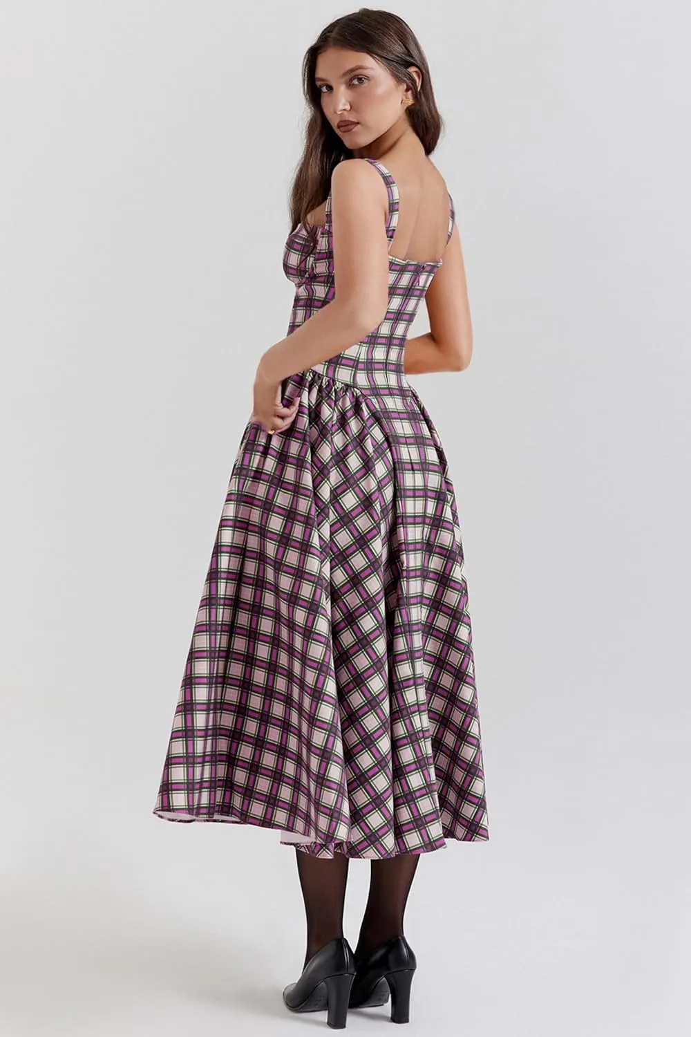 Womens Summer Maxi Dress Boho Floral Beach Flowy Long Dresses, Front Vintage Floral Print Casual Loose Flowy Maxi Dress