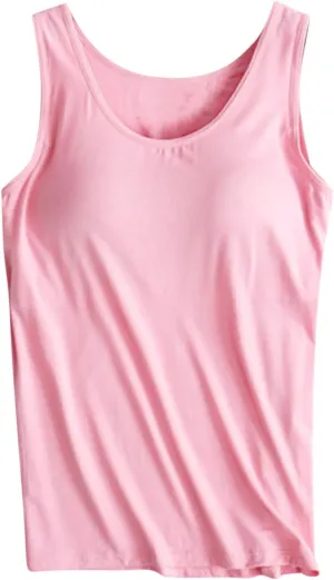 Womens Tank Tops with Built in Bra Padded Sleeveless Shirts Workout Yoga Tank Tops 2025 Trendy Athletic Tank Tops