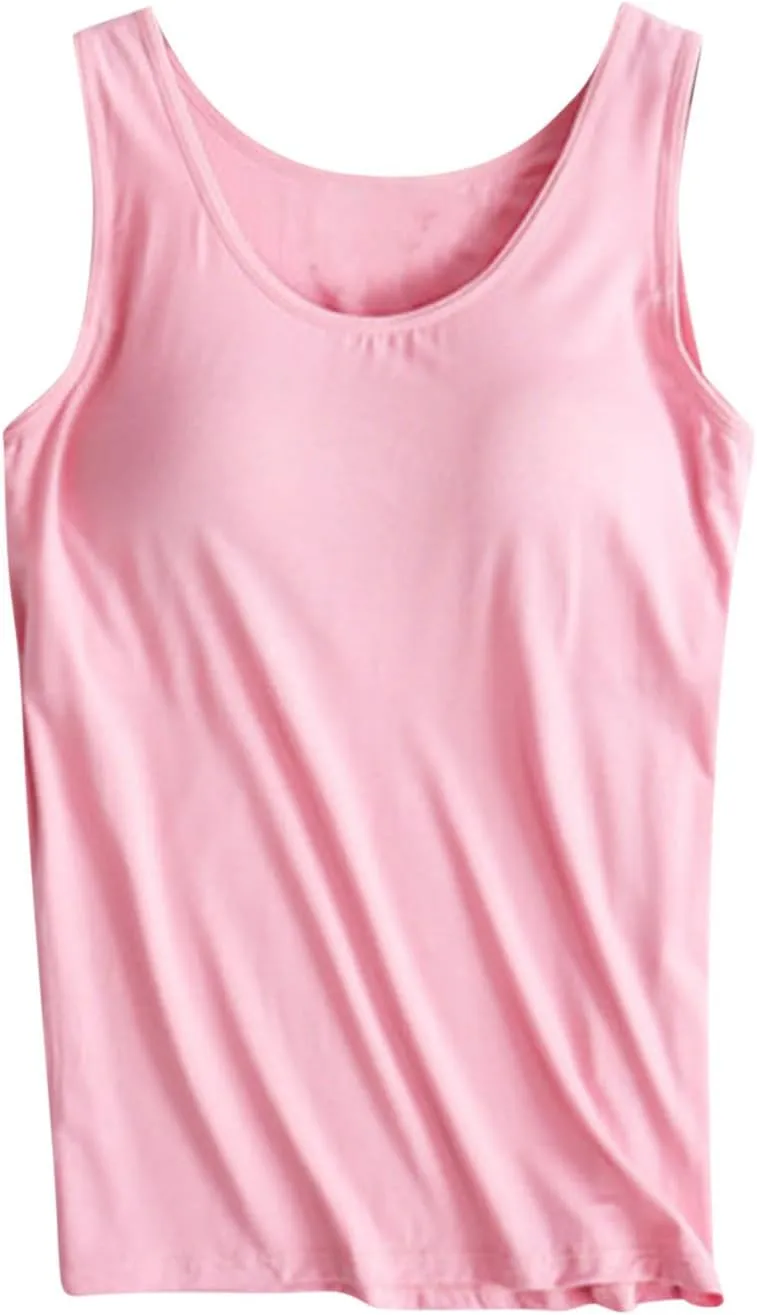 Womens Tank Tops with Built in Bra Padded Sleeveless Shirts Workout Yoga Tank Tops 2025 Trendy Athletic Tank Tops