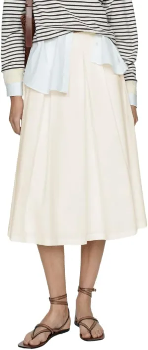 Women's Vintage Fall Winter High Waist Pleated Skirt Midi Swing A-Line Maxi Skirt